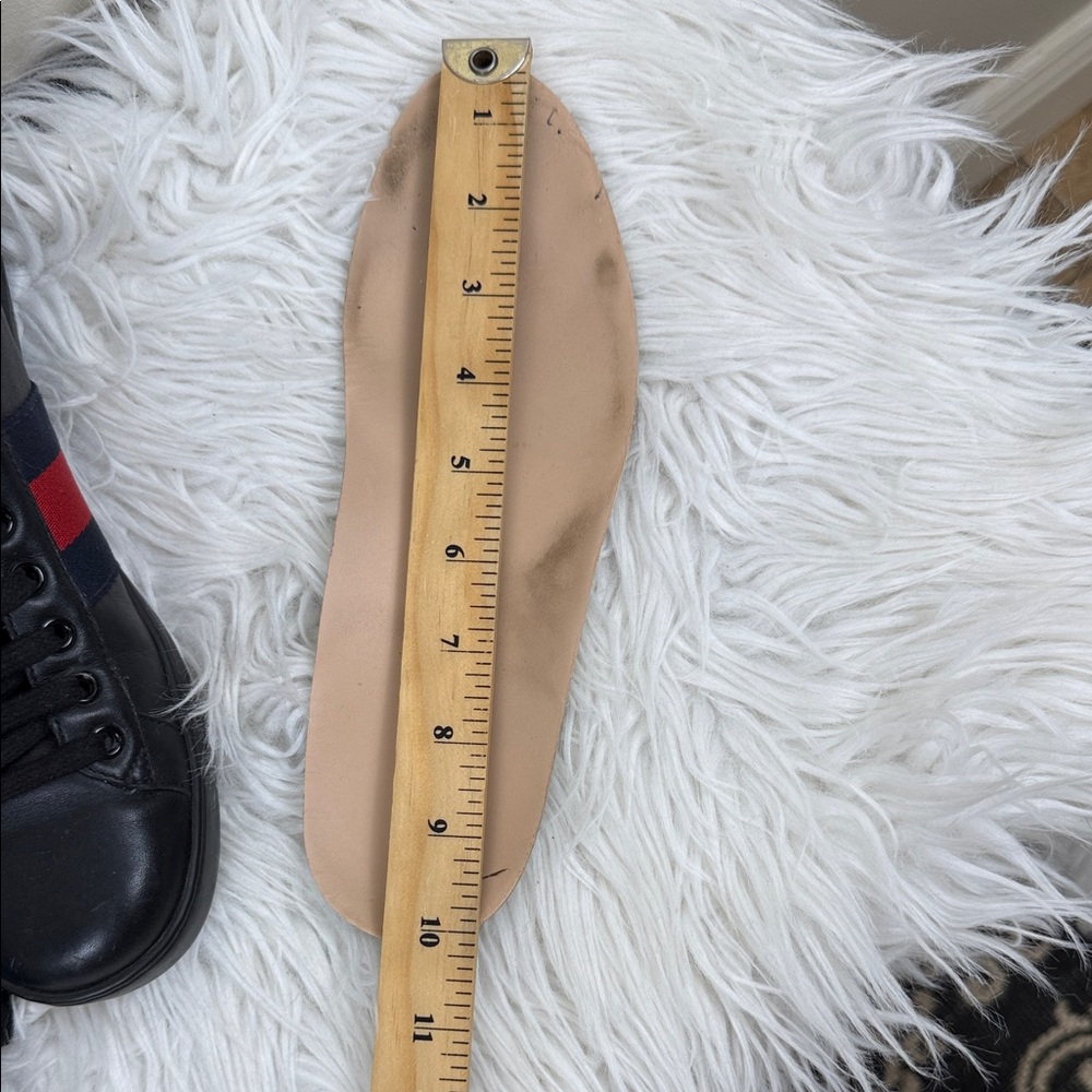GUCCI ACE Black Sneakers with Red and Gold Accents bee 5 - Picture 16 of 16